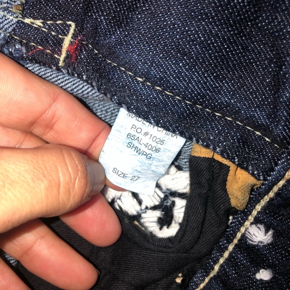 Switch USA Embroidered Bird Dark Wash Flare Bootcut Jean Size 27 - Picture 7 of 14